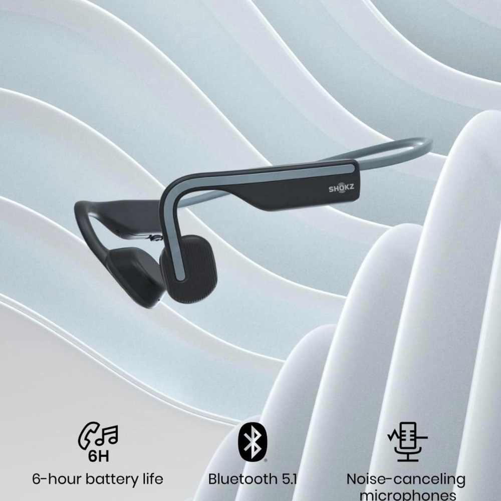 Black Wireless Bone Conduction Headphones